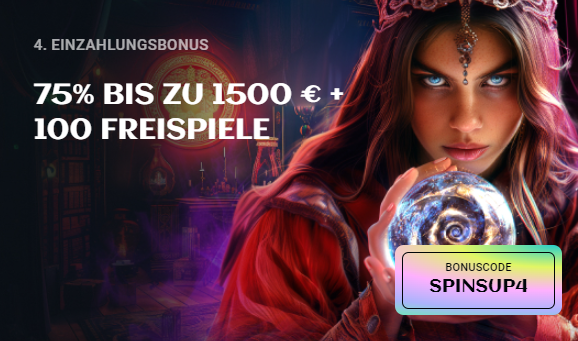 Spinsup Casino Fourth Deposit Bonus